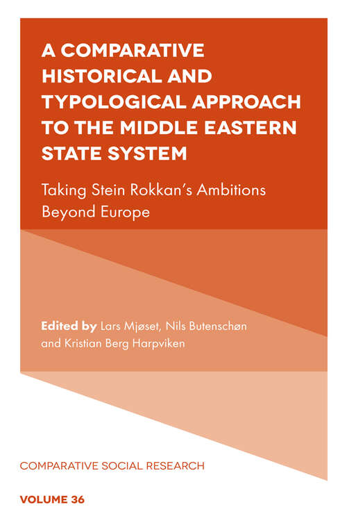 Book cover of A Comparative Historical and Typological Approach to the Middle Eastern State System: Taking Stein Rokkan’s Ambitions Beyond Europe (Comparative Social Research #36)