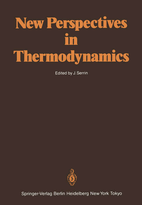 Book cover of New Perspectives in Thermodynamics (1986)