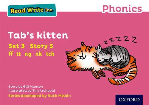 Book cover of Read Write Inc. Phonics: Pink Set 3 Storybook 5 Tab's Kitten