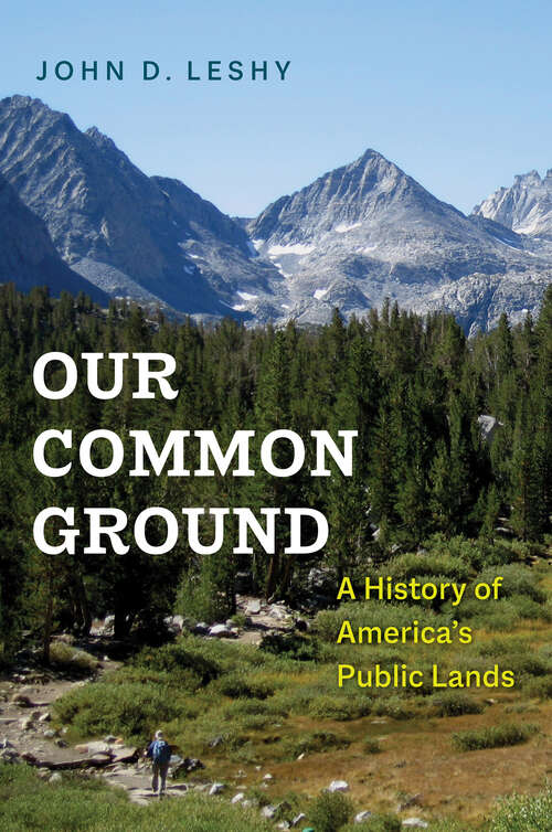 Book cover of Our Common Ground: A History of America's Public Lands