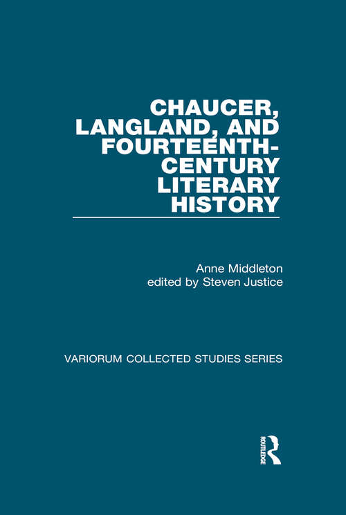 Book cover of Chaucer, Langland, and Fourteenth-Century Literary History