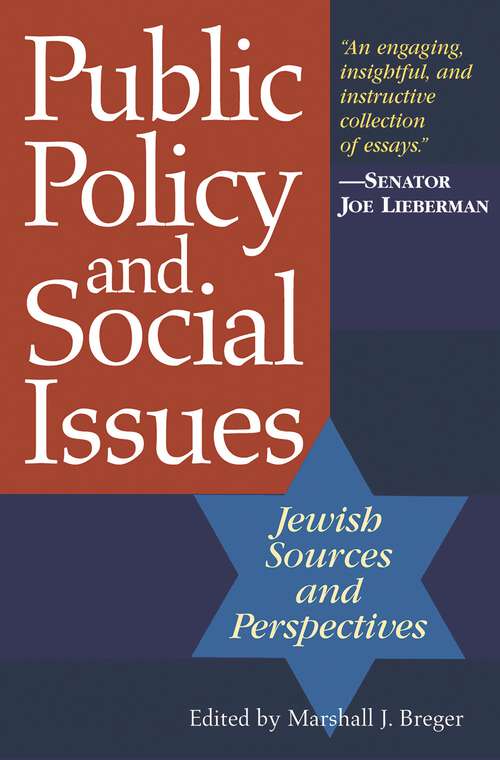 Book cover of Public Policy and Social Issues: Jewish Sources and Perspectives