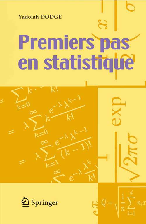 Book cover of Premiers pas en statistique (1999)