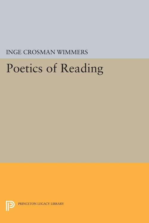 Book cover of Poetics of Reading