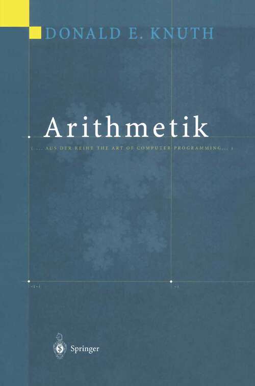 Book cover of Arithmetik: Aus der Reihe The Art of Computer Programming (2001)