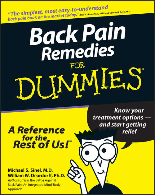 Book cover of Back Pain Remedies For Dummies (For Dummies Ser.)