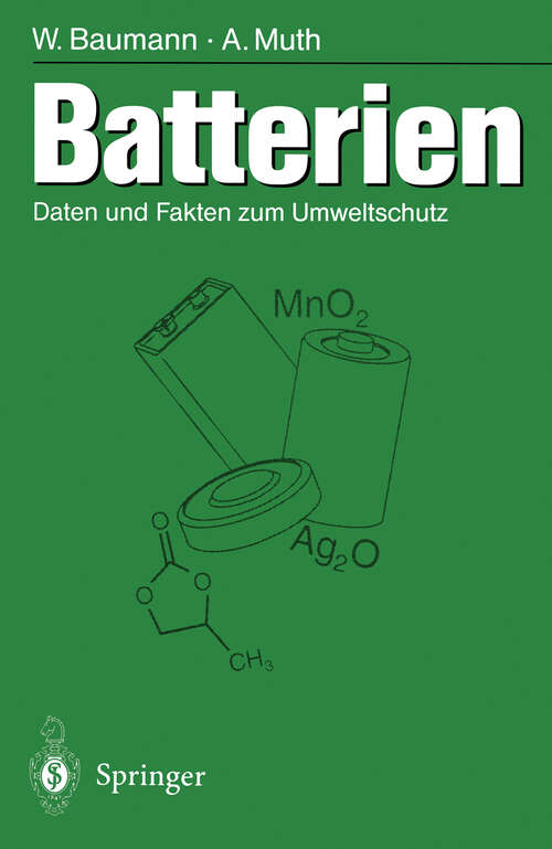 Book cover of Batterien: Daten und Fakten zum Umweltschutz (1997)