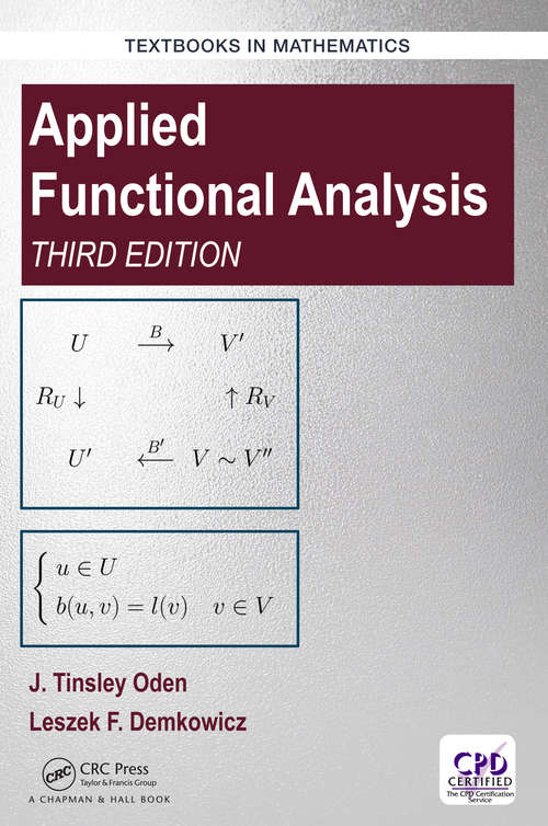 Book cover of Applied Functional Analysis (3) (Textbooks in Mathematics)