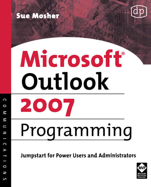 Book cover of Microsoft Outlook 2007 Programming: Jumpstart for Power Users and Administrators