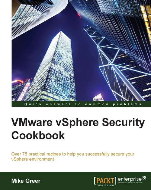 Book cover of VMware vSphere Security Cookbook