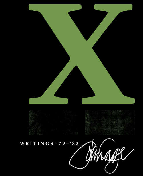 Book cover of X: Writings ’79–’82 (pdf)