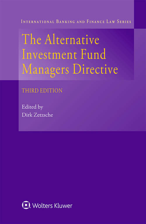 Book cover of The Alternative Investment Fund Managers Directive (3)