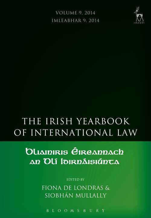 Book cover of The Irish Yearbook of International Law, Volume 9, 2014 (Irish Yearbook of International Law)