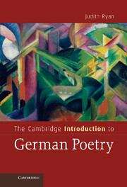 Book cover of The Cambridge Introduction To German Poetry (Cambridge Introductions To Literature Ser.)