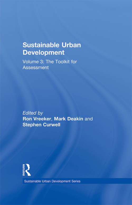 Book cover of Sustainable Urban Development Volume 3: The Toolkit for Assessment (Sustainable Urban Development Series)