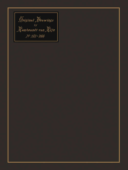 Book cover of Original Drawings by Rembrandt Harmensz van Rijn (1920)