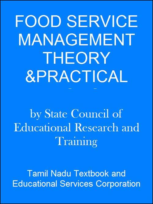 Book cover of Food Service Management Theory and Practical class 12 - Tamil Nadu Board