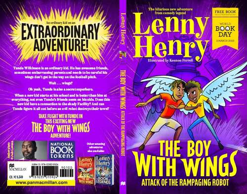 Book cover of The Boy With Wings: Attack of the Rampaging Robot (World Book Day 2023)