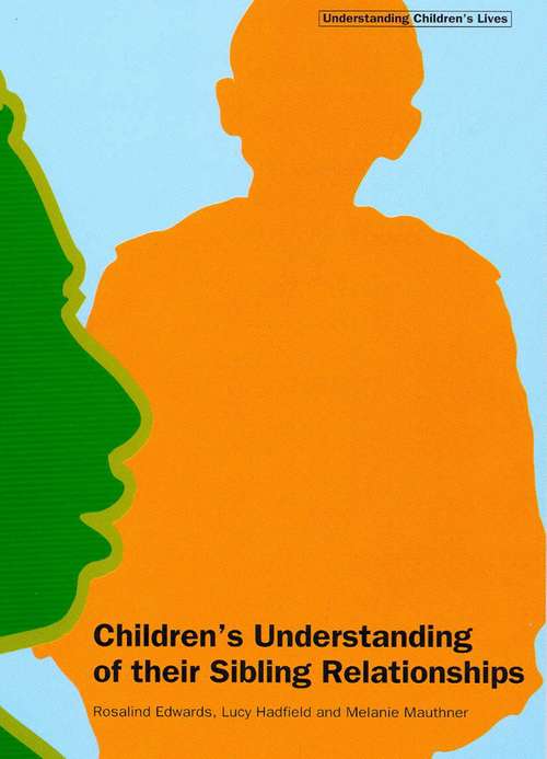 Book cover of Children's Understanding of their Sibling Relationships (PDF)