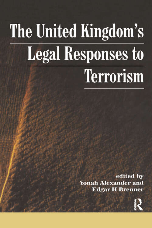 Book cover of UK's Legal Responses to Terrorism