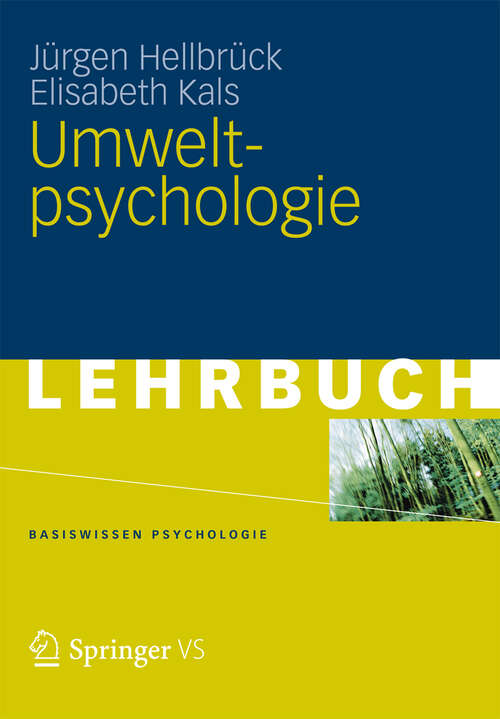 Book cover of Umweltpsychologie (2012) (Basiswissen Psychologie)