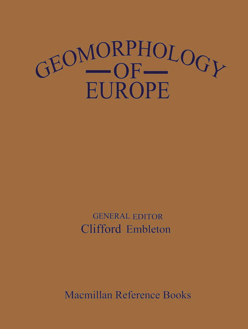 Book cover of Geomorphology of Europe (1st ed. 1984)
