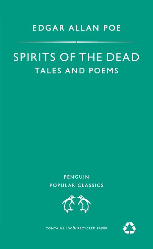 Book cover of Spirits of the Dead: Tales and Poems