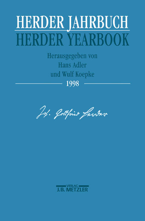 Book cover of Herder Jahrbuch / Herder Yearbook 1998 (1. Aufl. 1998)