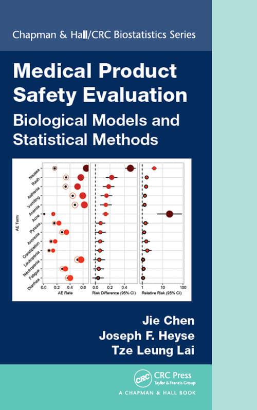 Book cover of Medical Product Safety Evaluation: Biological Models and Statistical Methods (Chapman & Hall/CRC Biostatistics Series)