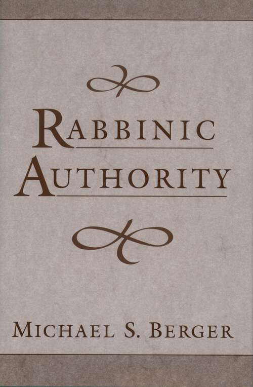Book cover of Rabbinic Authority