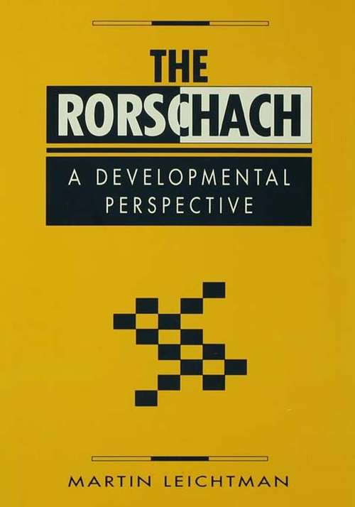 Book cover of The Rorschach: A Developmental Perspective