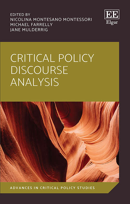 Book cover of Critical Policy Discourse Analysis (Advances in Critical Policy Studies series)