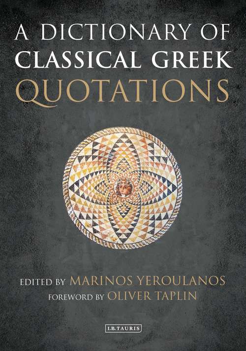 Book cover of A Dictionary of Classical Greek Quotations