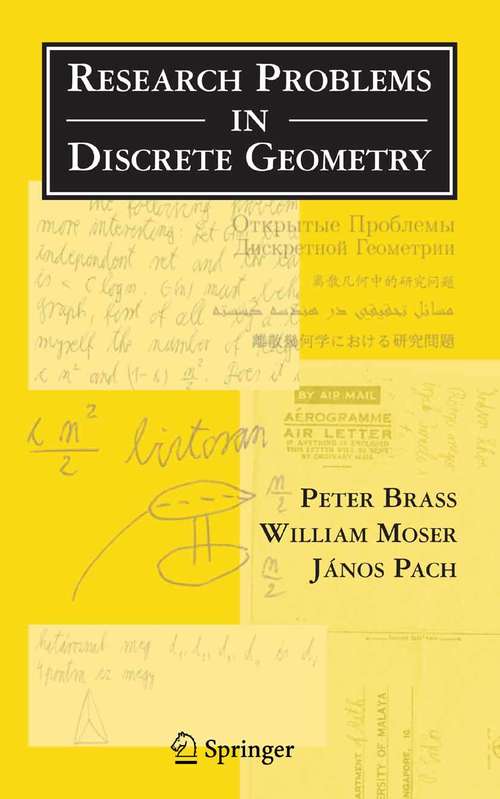 Book cover of Research Problems in Discrete Geometry (2005)