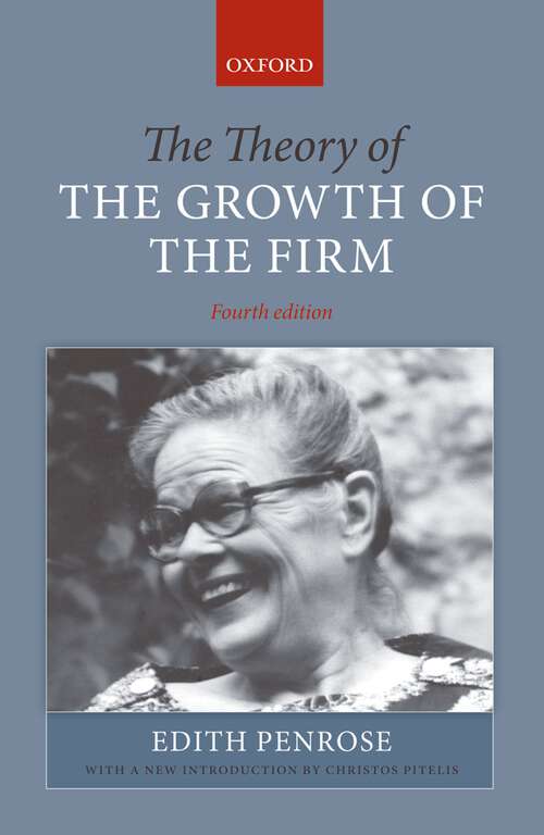 Book cover of The Theory of the Growth of the Firm