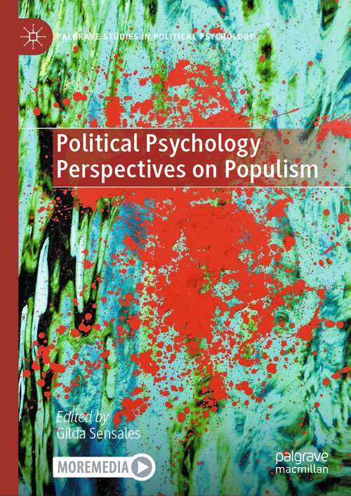 Book cover of Political Psychology Perspectives on Populism