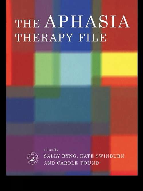 Book cover of The Aphasia Therapy File: Volume 1