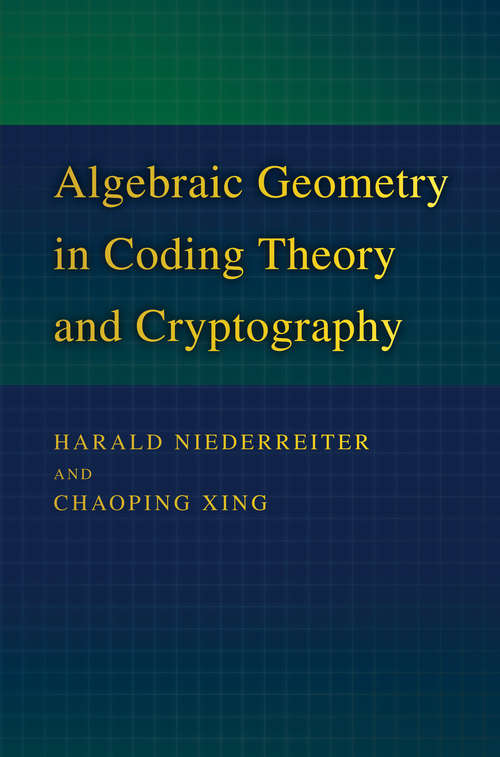 Book cover of Algebraic Geometry in Coding Theory and Cryptography (PDF)