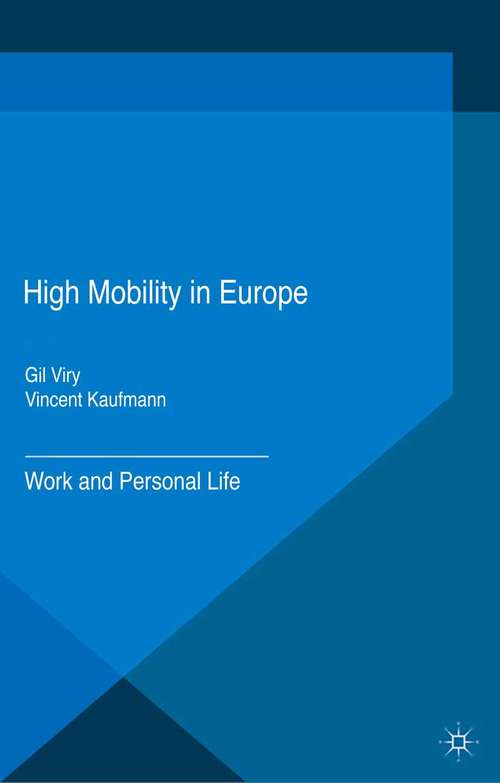 Book cover of High Mobility in Europe: Work and Personal Life (1st ed. 2015)