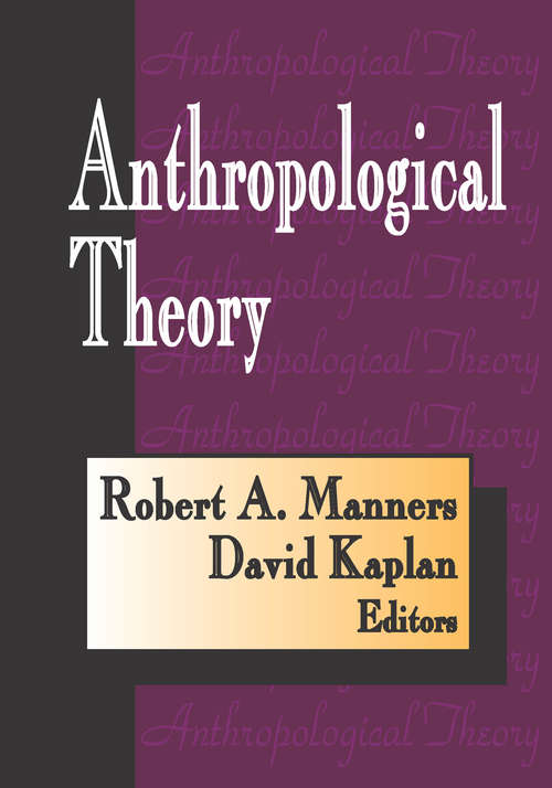 Book cover of Anthropological Theory