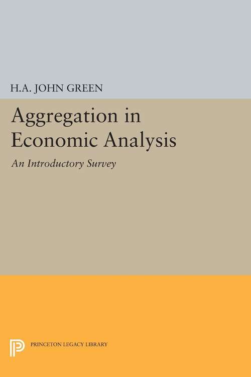 Book cover of Aggregation in Economic Analysis (PDF)