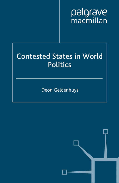 Book cover of Contested States in World Politics (2009)
