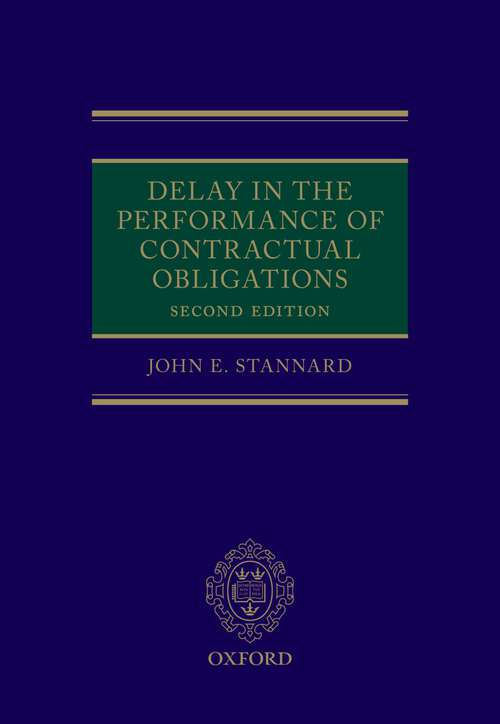 Book cover of Delay in the Performance of Contractual Obligations