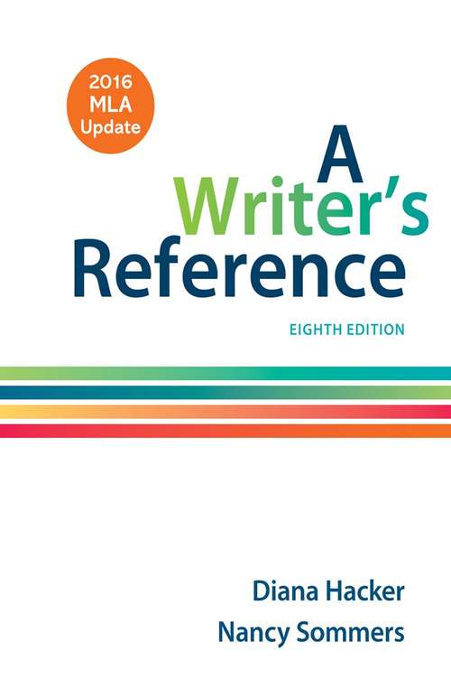 Book cover of A Writer's Reference (8th ed. 2015)