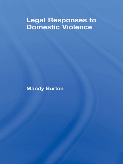 Book cover of Legal Responses to Domestic Violence