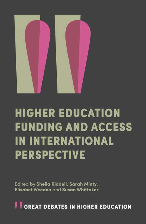 Book cover of Higher Education Funding and Access in International Perspective (Great Debates in Higher Education)