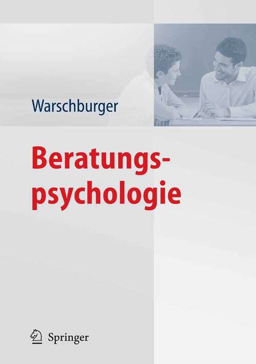 Book cover of Beratungspsychologie (2009)