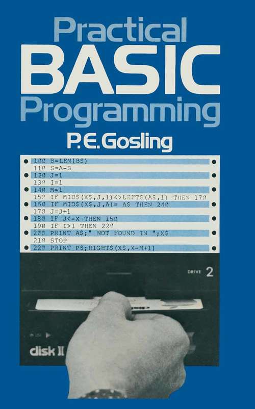 Book cover of Practical BASIC Programming (1st ed. 1982) (Computer Science Series)