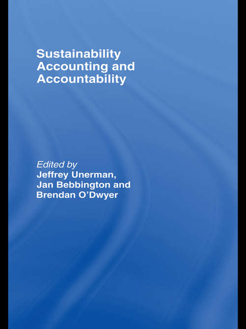 Book cover of Sustainability Accounting and Accountability