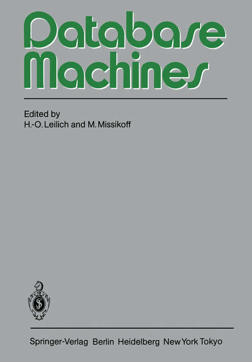 Book cover of Database Machines: International Workshop Munich, September 1983 (1983)
